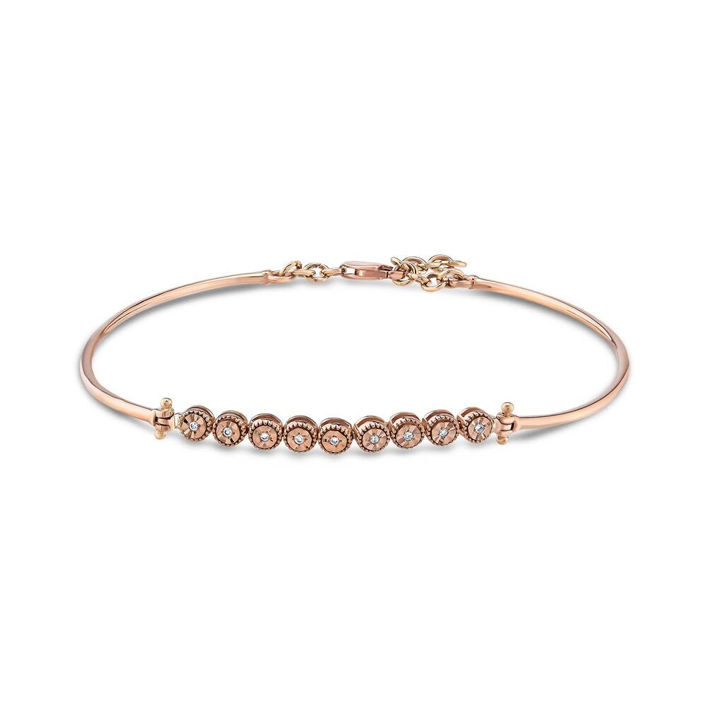 0.04 Carat Diamond With Gemstone Bracelet