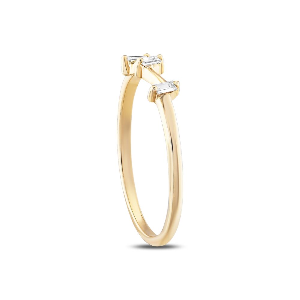 0.07 Karat Diamond Baguette Ring