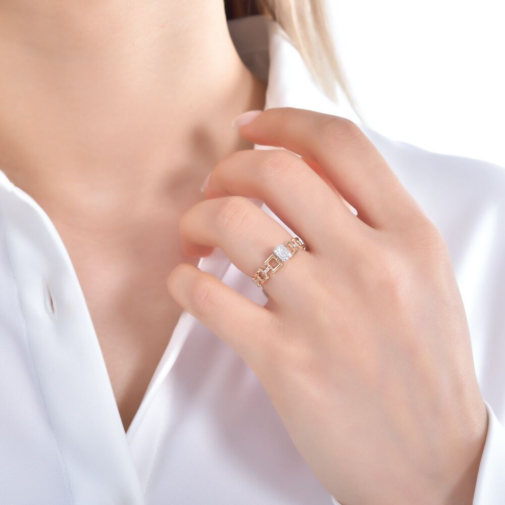 0.11 Karat Diamond Baguette Ring