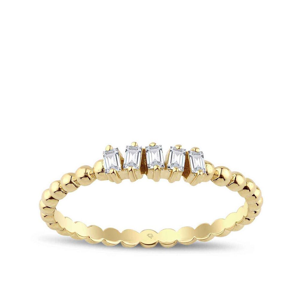 0.11 Karat Diamond Baguette Ring