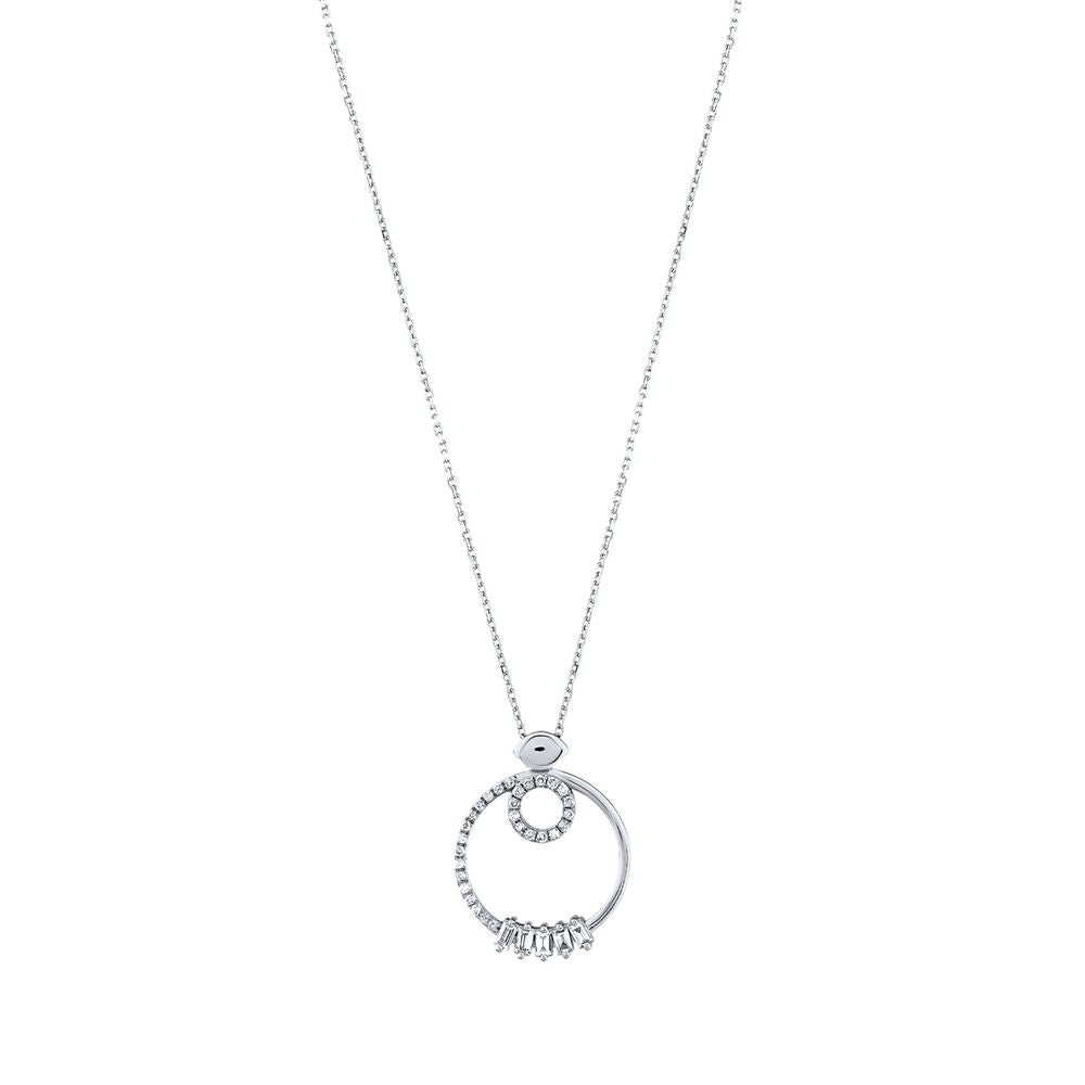 0.25 Carat Diamond Baguette Necklace