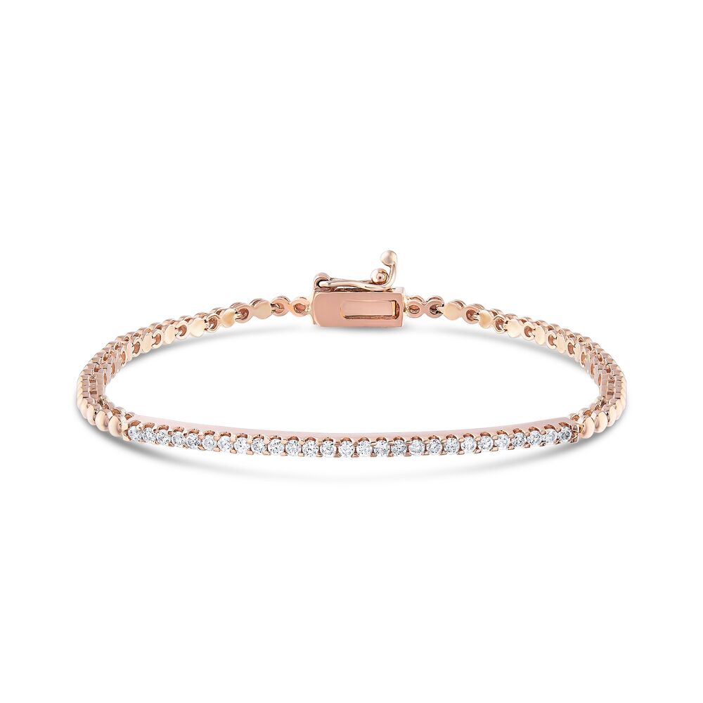 0.32 Carat Diamond Dainty Rose Bracelet