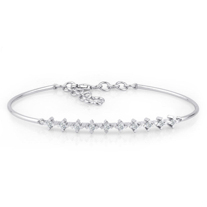 0.33 Carat Diamond Ten Stones Dainty Bracelet