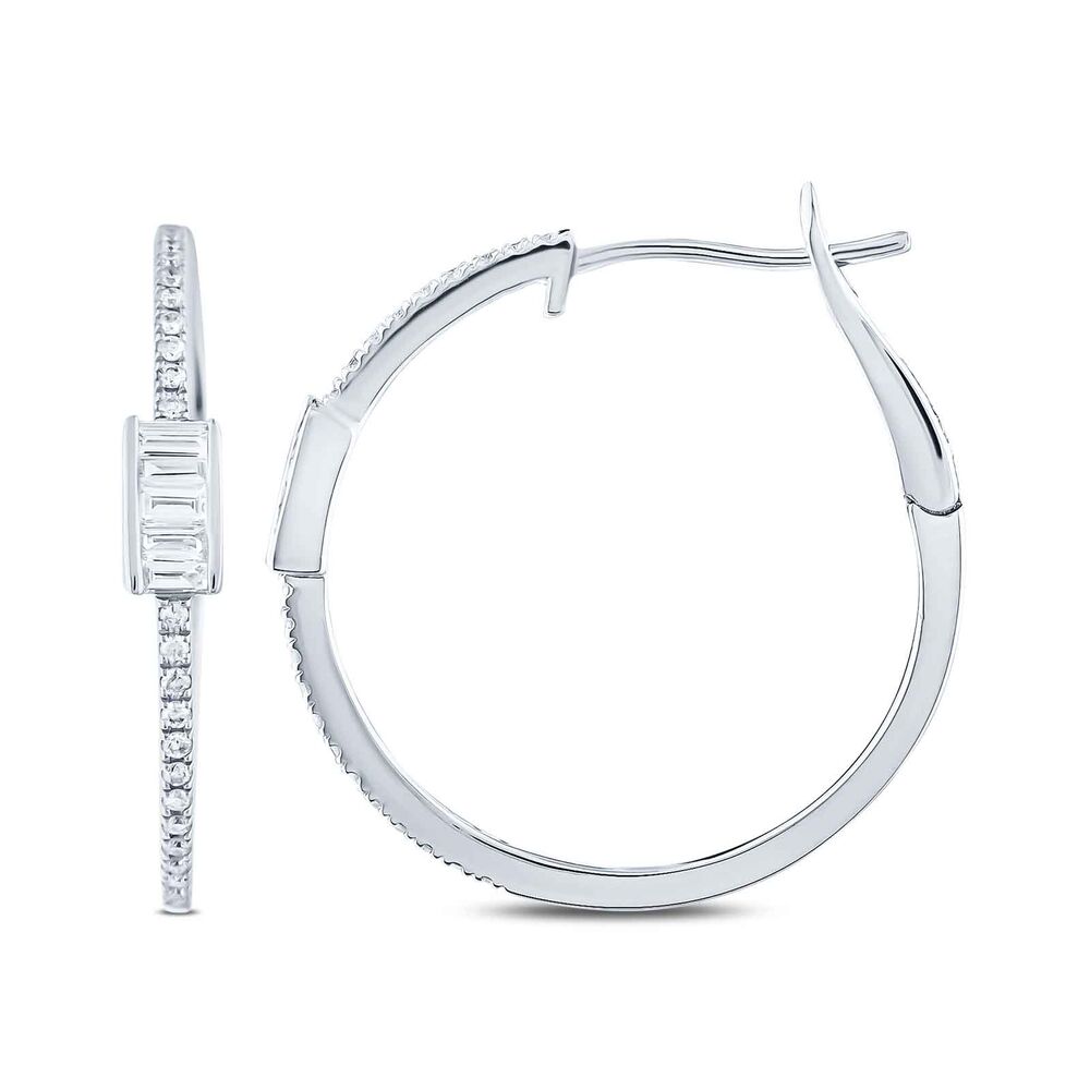 0.40 Carat Diamond Baguette Earrings