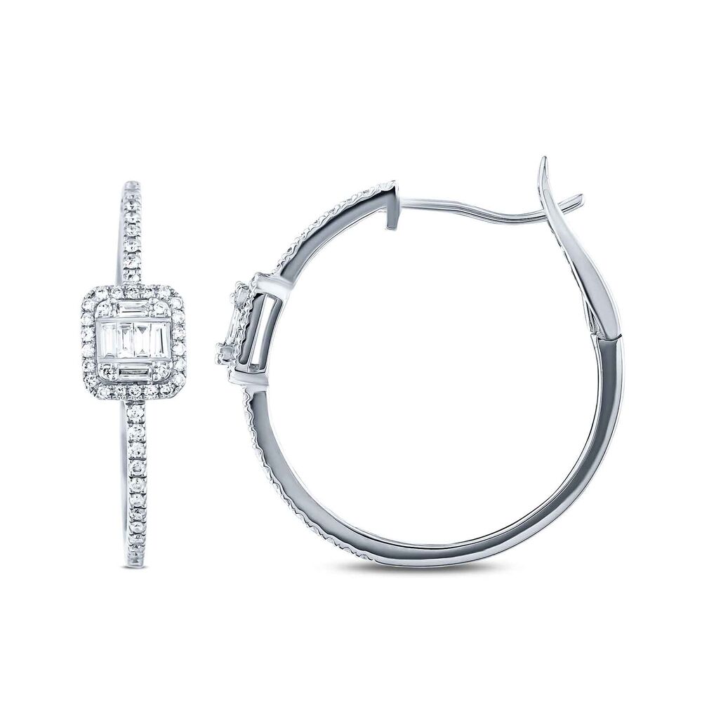 0.49 Carat Diamond Baguette Earrings