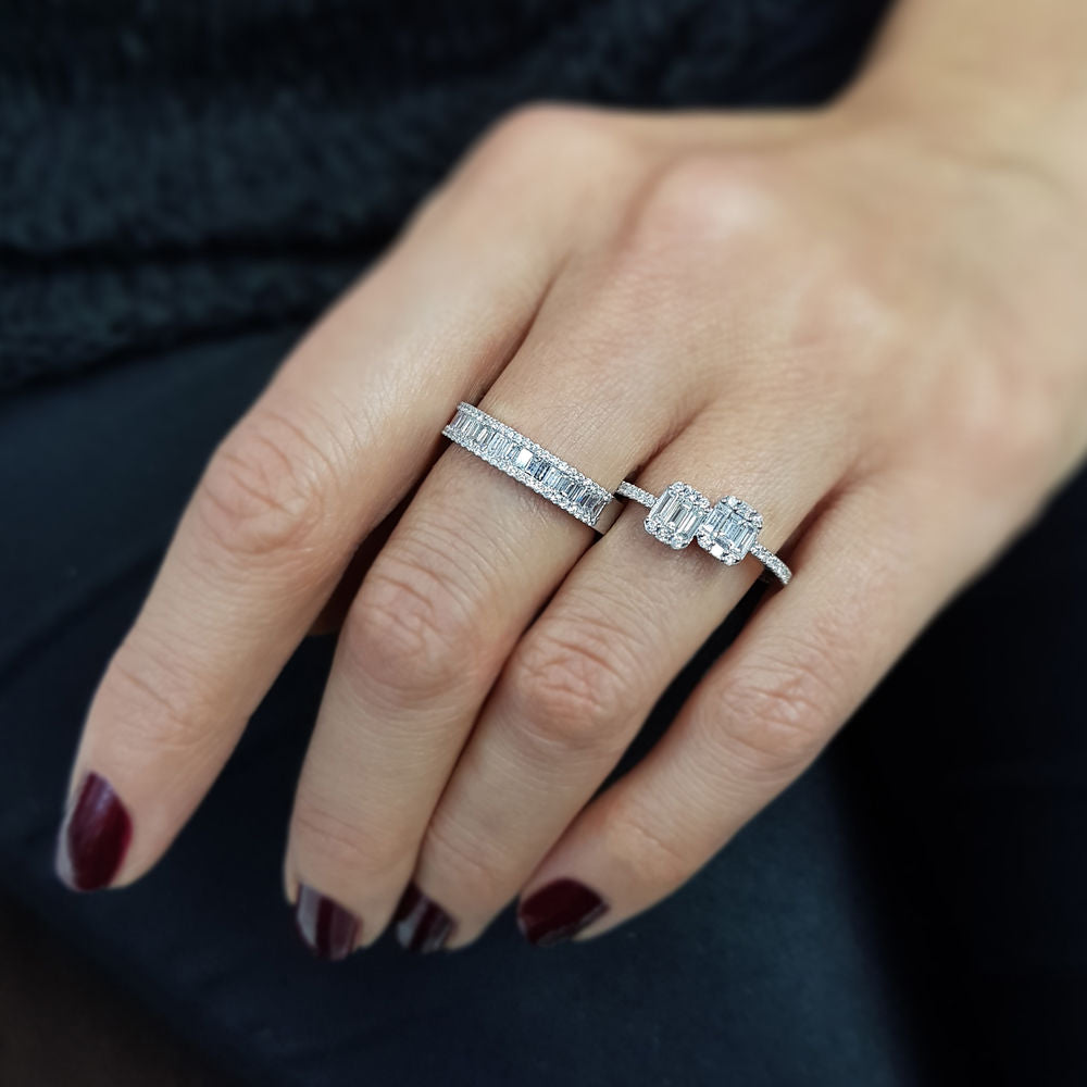 0.51 Carat Diamond Baguette Ring