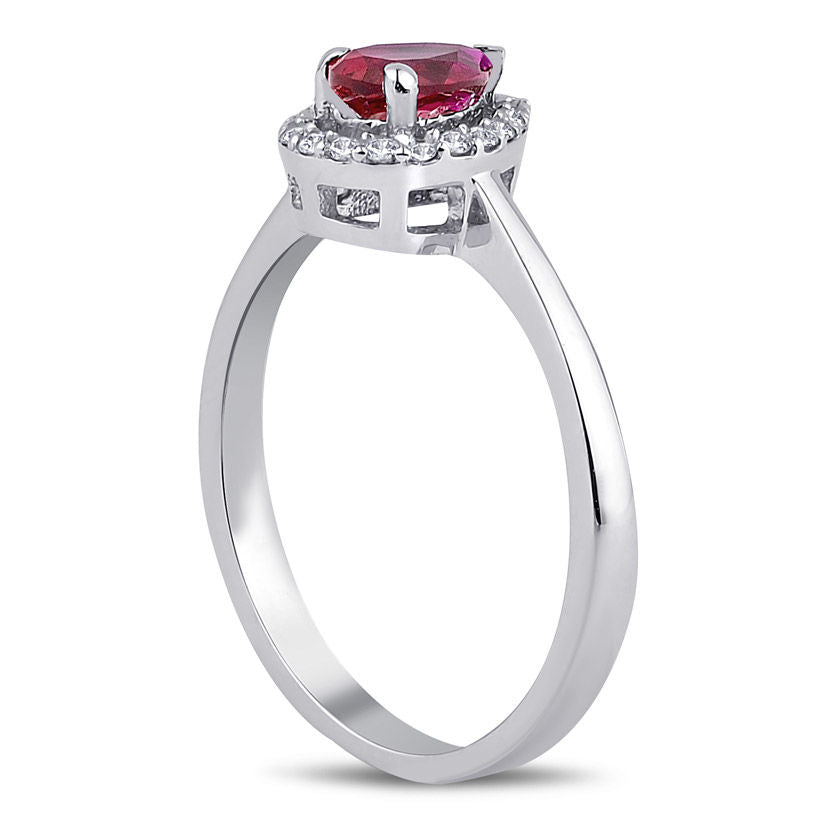 0.66 Carat Diamond Ruby Ring