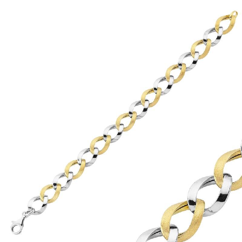 14K Solid Gold Hollow Bracelet