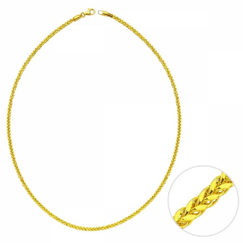 Solid Gold Square Spiga Chain