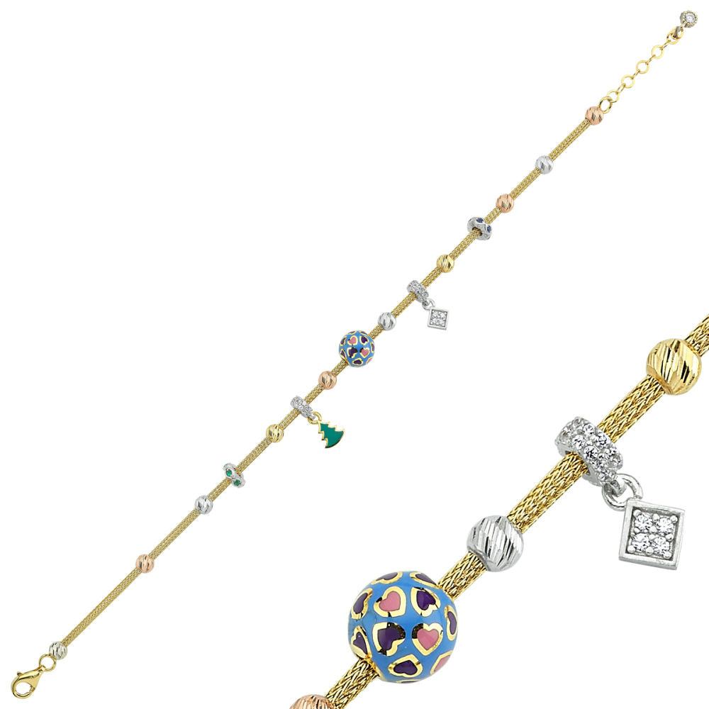 Solid Gold Bracelet Charm Model