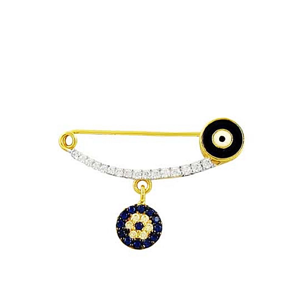 Solid Gold Safety Pin Girls