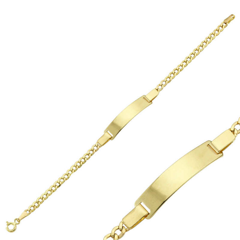 Solid Gold Kids Bracelet 14K With Personalized Name