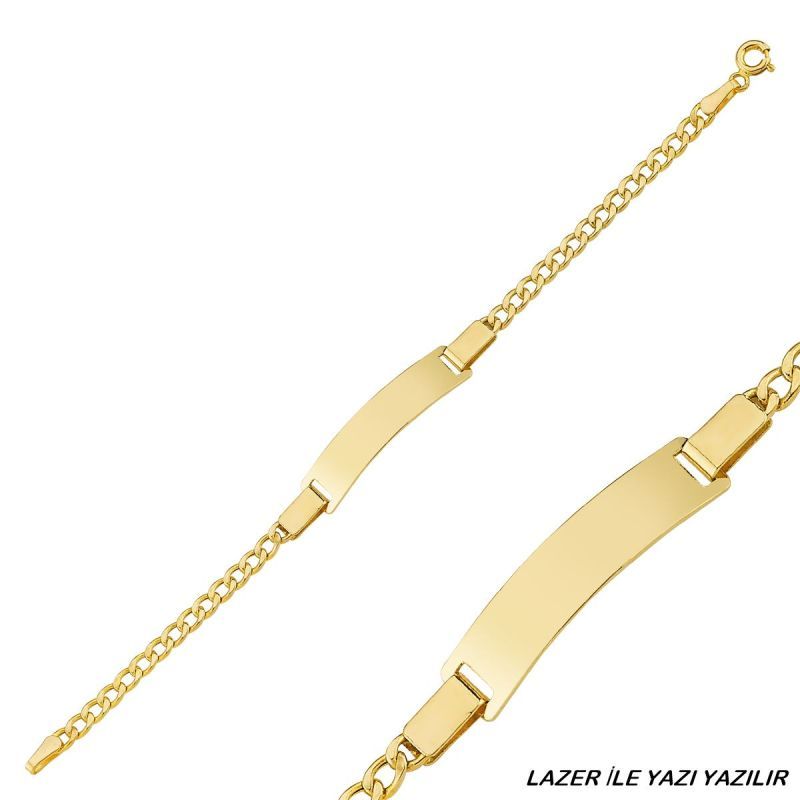 14K Solid Gold Kids Bracelet With Personalized Name