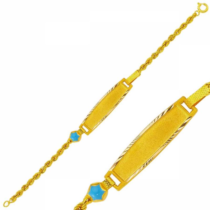 Solid Gold Kids Bracelet Personalized Name