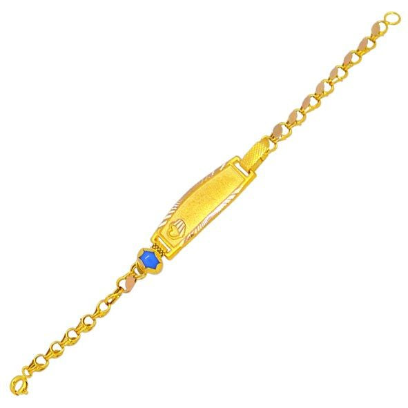 Solid Gold Kids Name Bracelet Heart