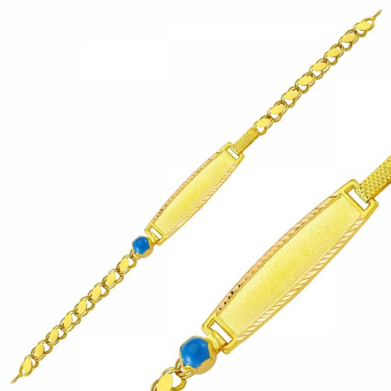 Solid Gold Kids Bracelet With Personalized Name