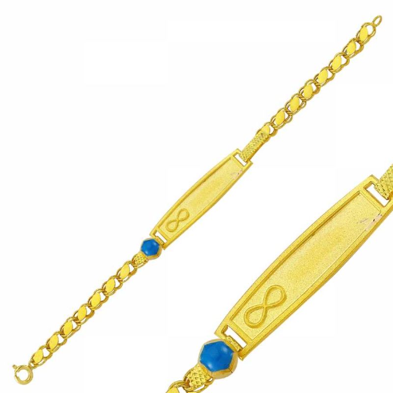 Solid Gold Kids Bracelet With Personalized Name