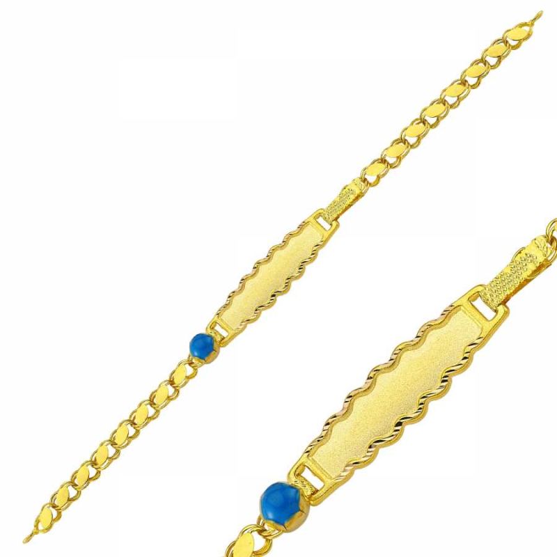 Solid Gold Kids Bracelet With Personalized Name