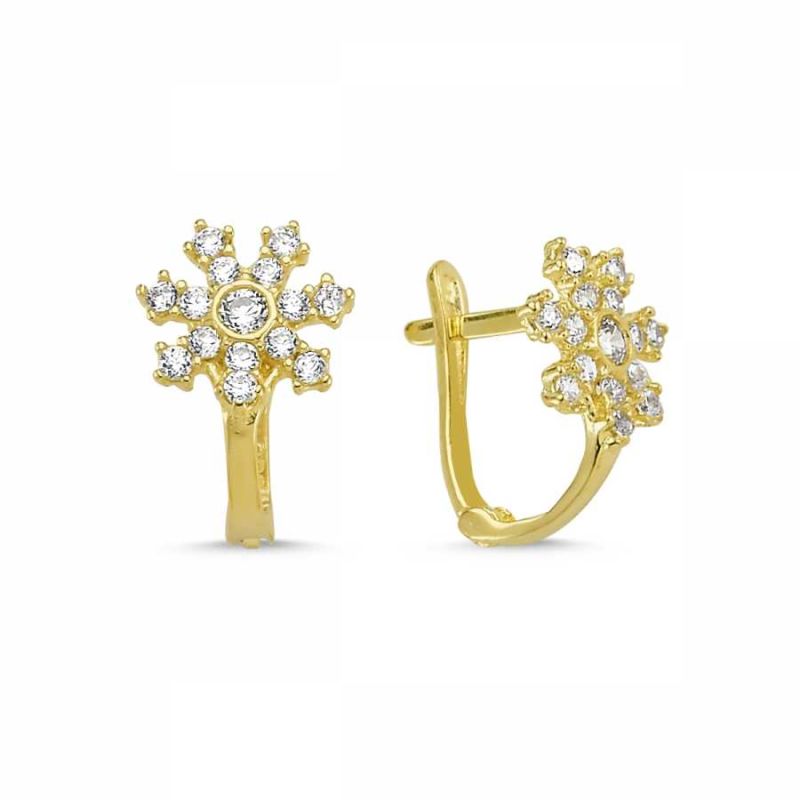Solid Gold Kids J Earrings