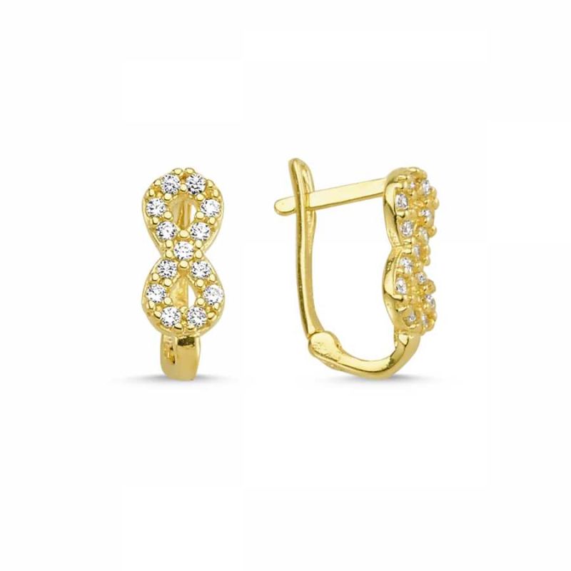 Solid Gold Kids Infinity J Earrings