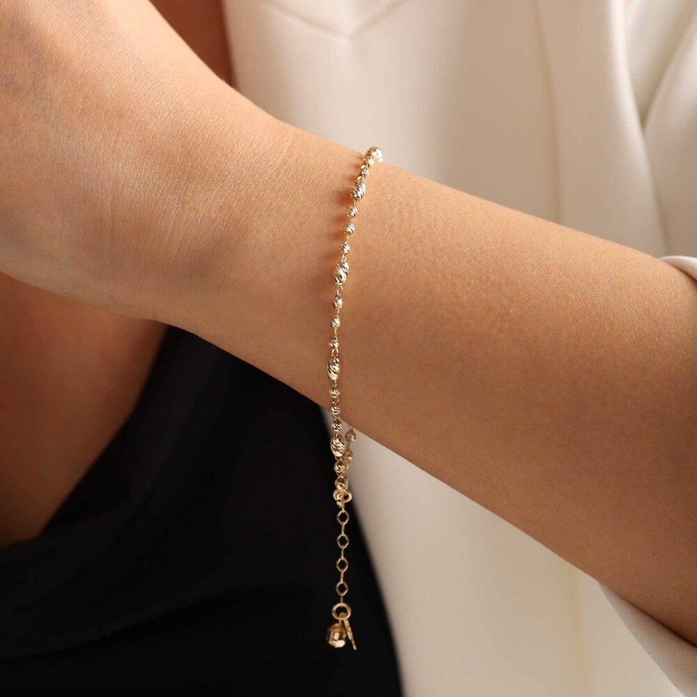 Solid Gold Dorica Bracelet Almond Italy