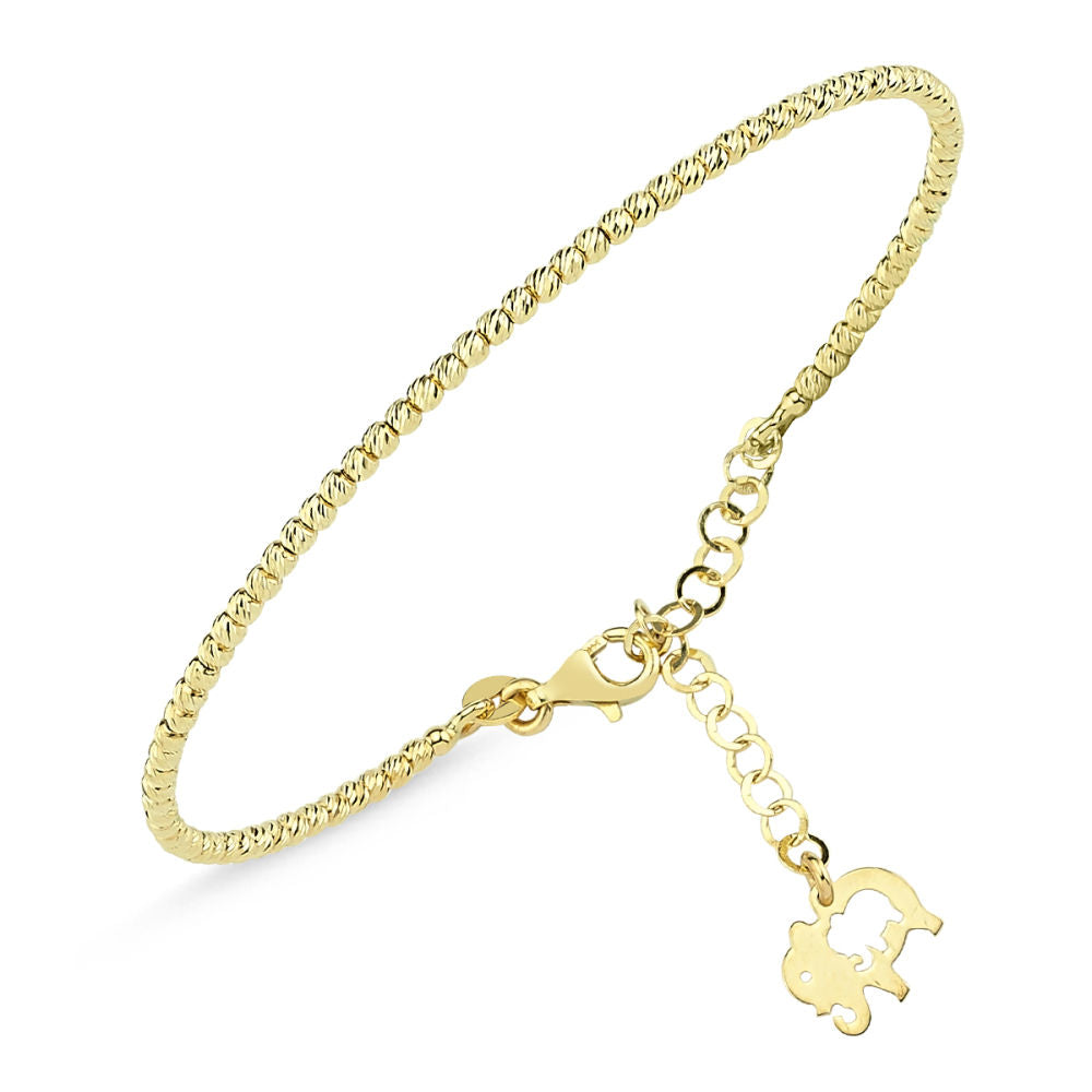 Solid Gold Dorica Bracelet Yellow Elephant Motif