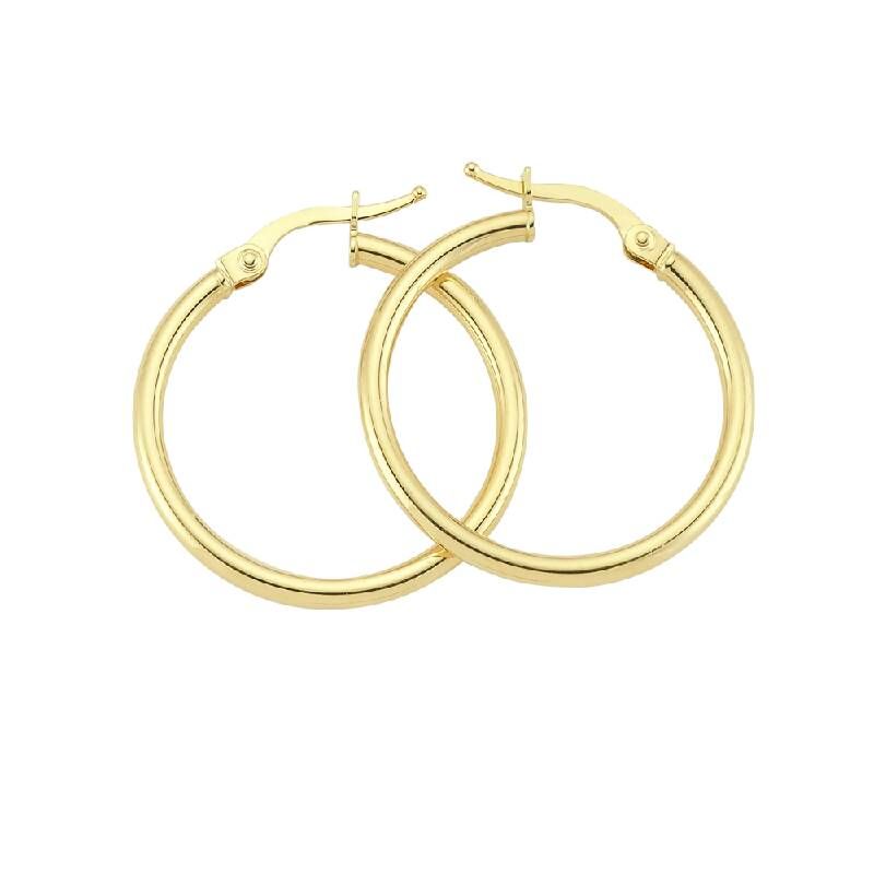 Solid Gold Hoop Earrings Classic