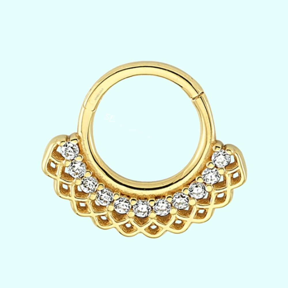 Solid Gold Hoop Piercing 14K