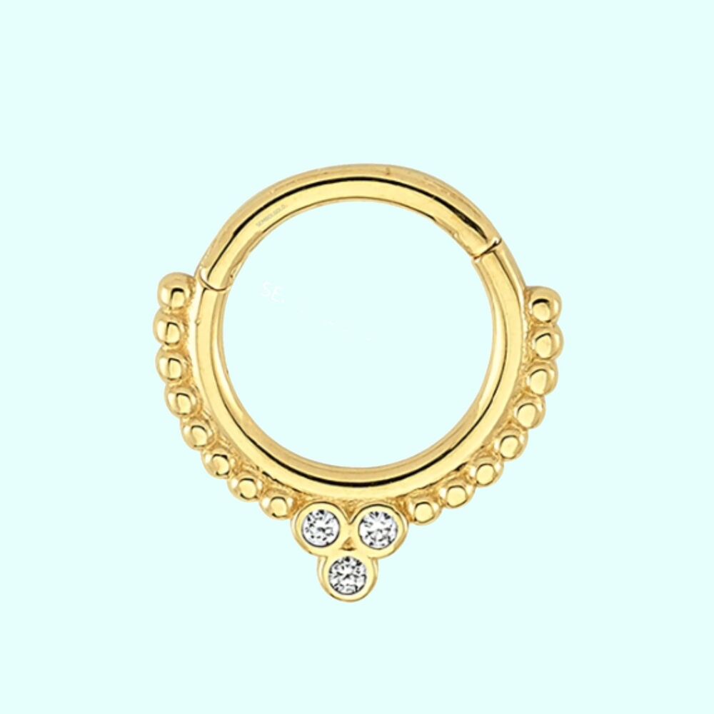 Solid Gold Hoop Piercing Cemre 14K