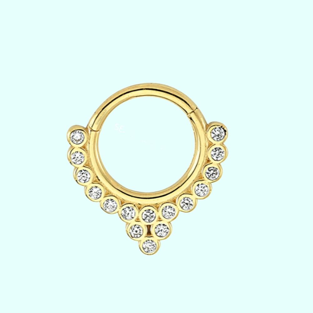 Solid Gold Hoop Piercing Waterway 14K