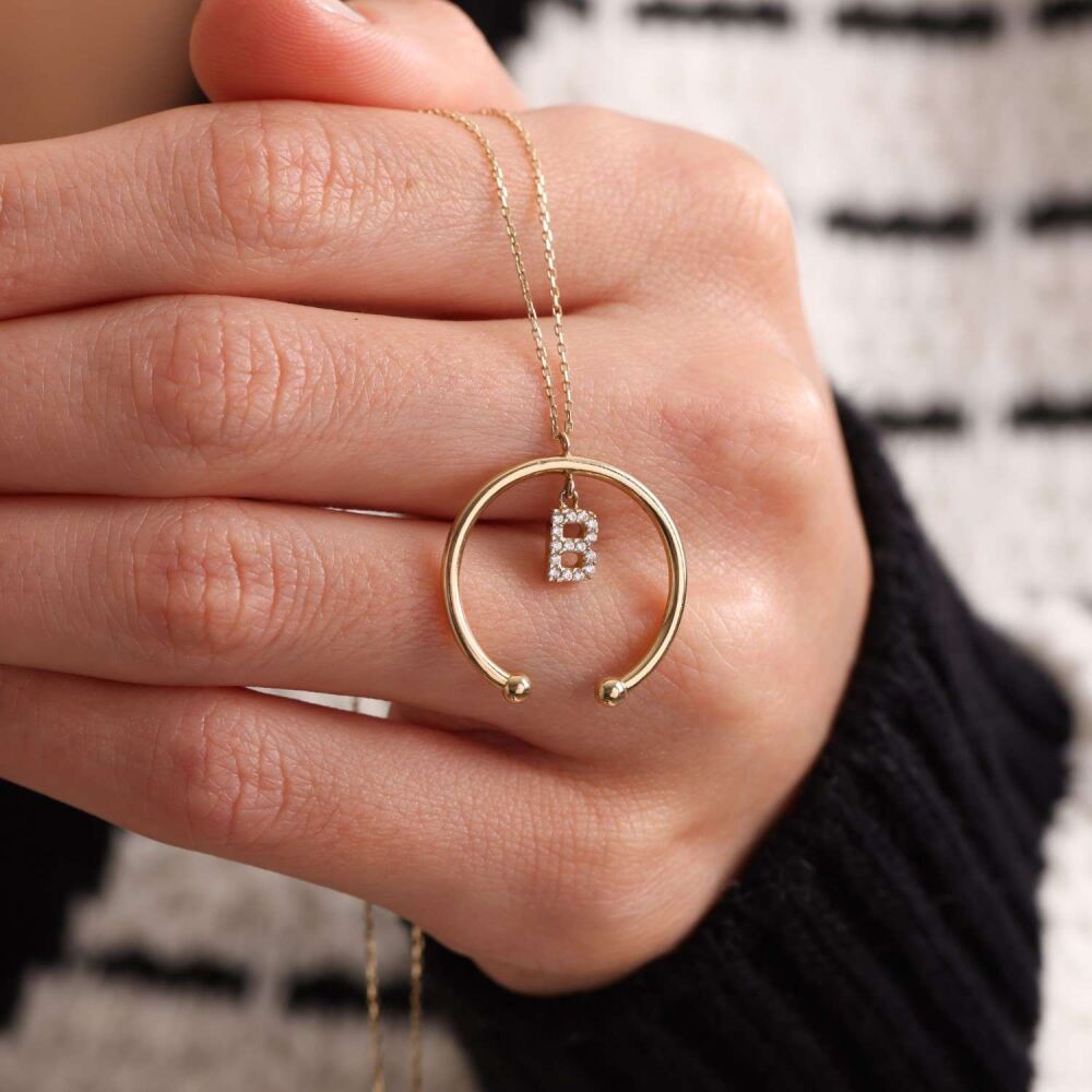 Solid Gold Initial Necklace (All Initials Available)