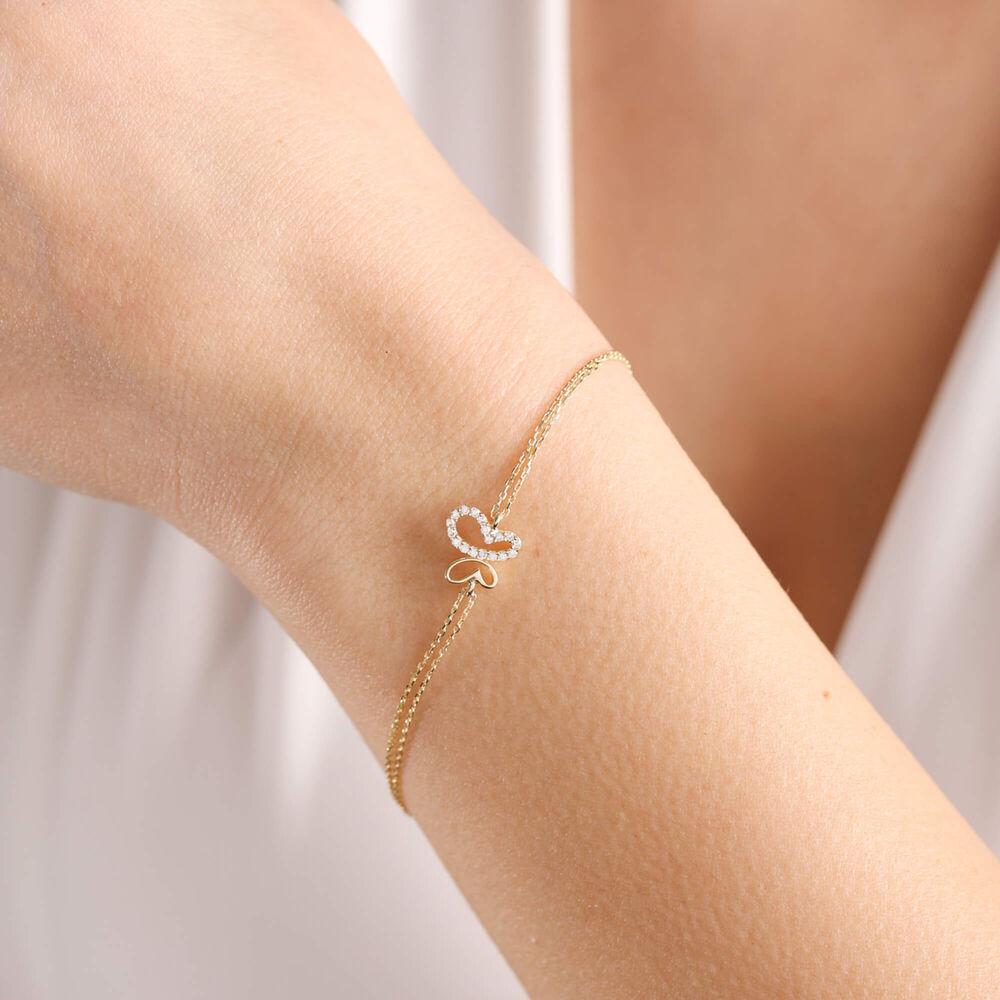Solid Gold Butterfly Bracelet Butterfly