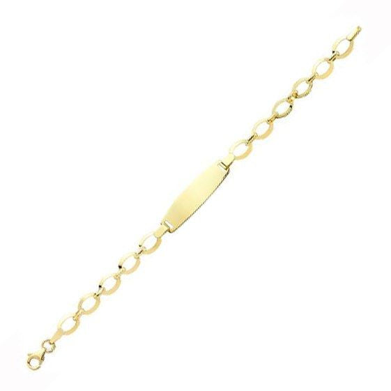 Solid Gold Name Plate Kids Bracelet