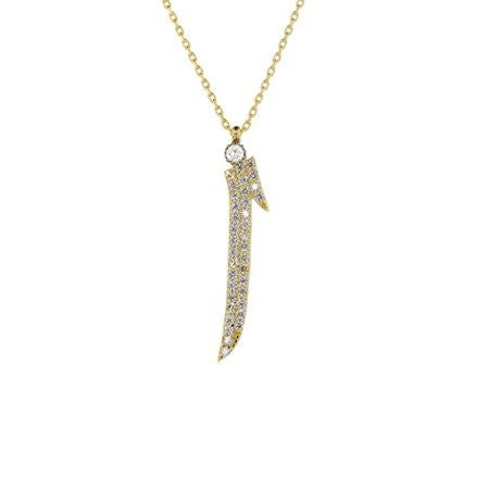 Solid Gold With Gemstone Elif Necklace