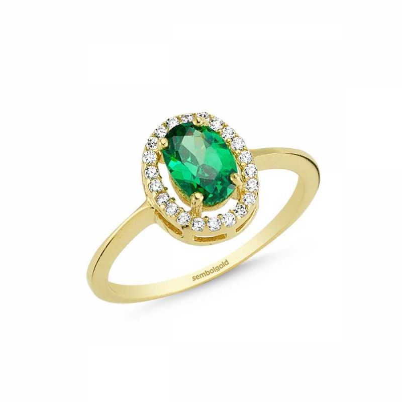 14K Solid Gold Tourmaline Gemstone Ring