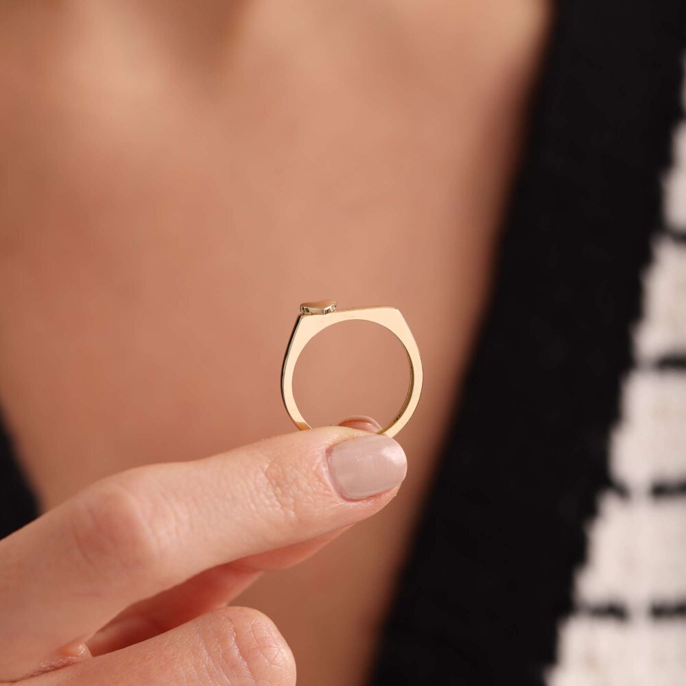 Solid Gold Star Ring