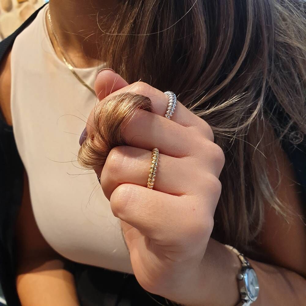 Twisted Solid Gold Ring