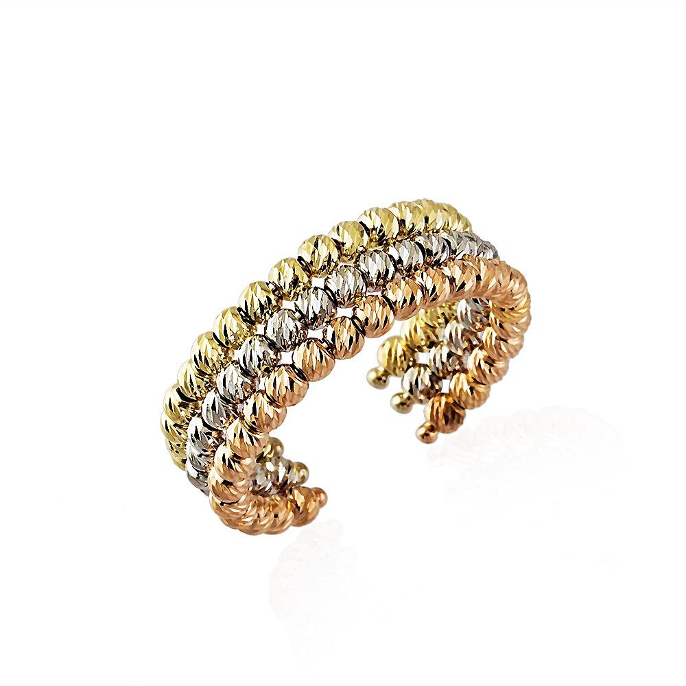 Italy Dorica Solid Gold Ring 14K Solid Gold Three Colors