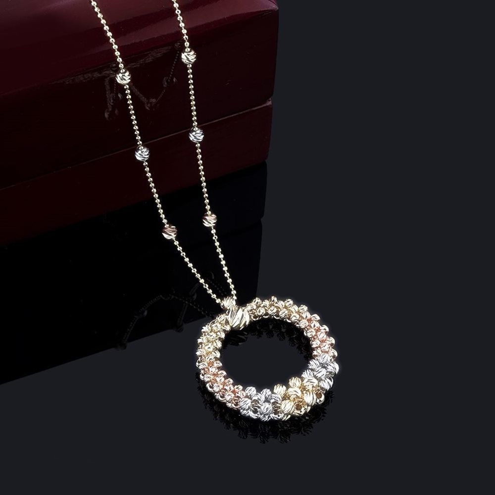 Italy Toplu Dorica Solid Gold Necklace Dainty