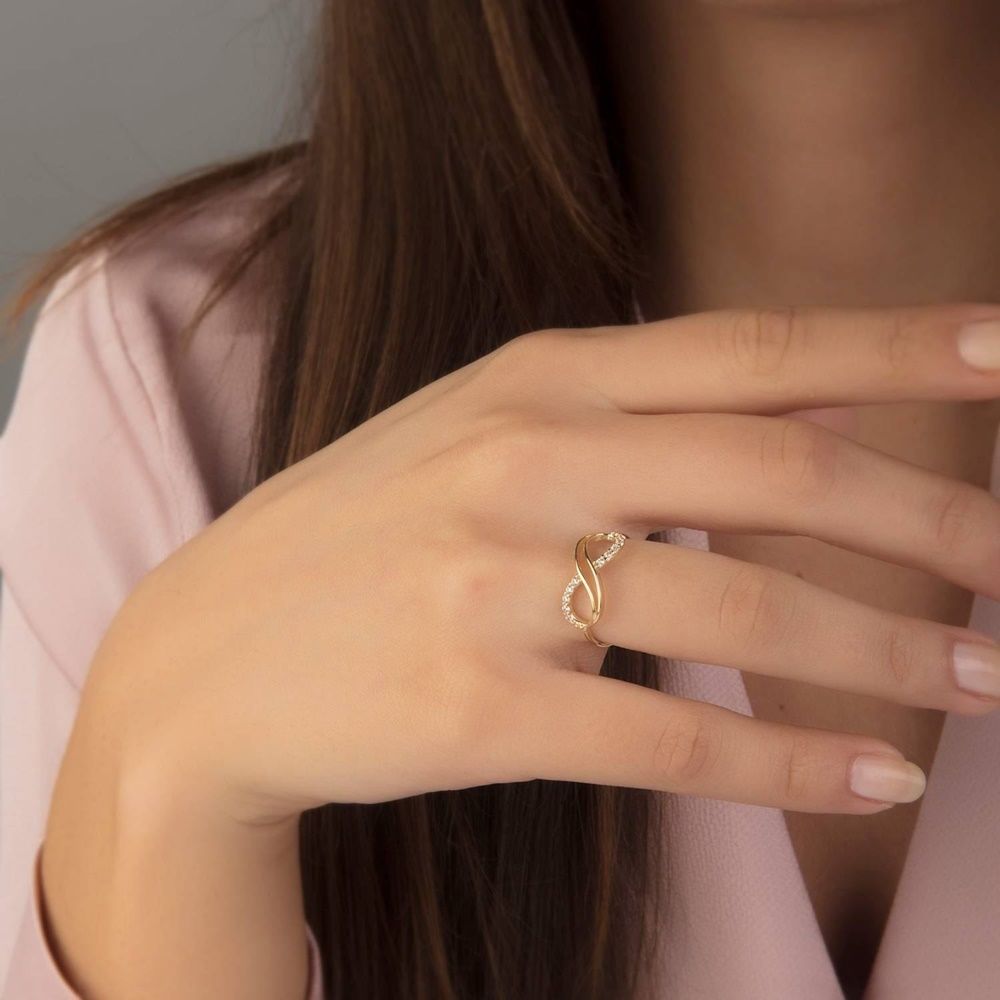 Infinity Solid Gold Ring 14K