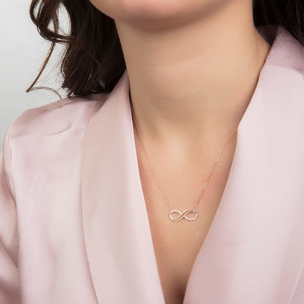 Infinity Solid Gold Necklace