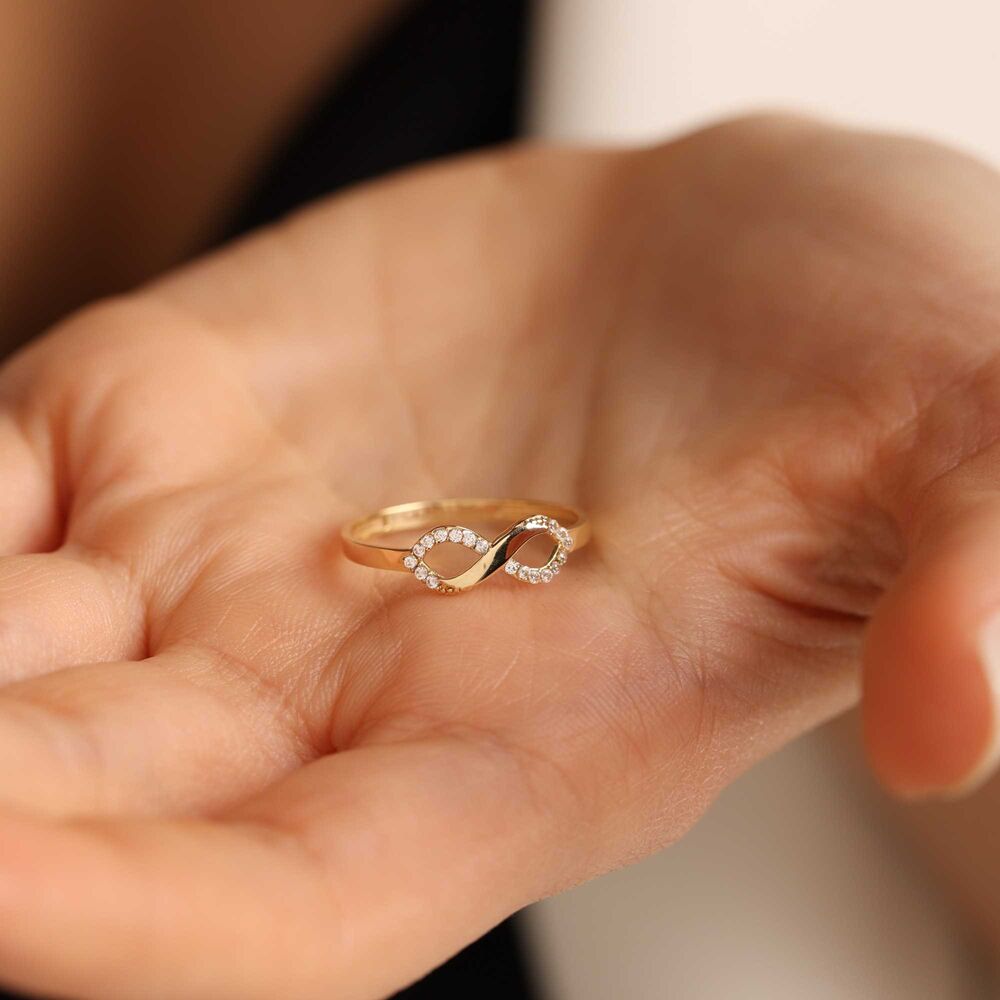 Infinity Solid Gold Ring