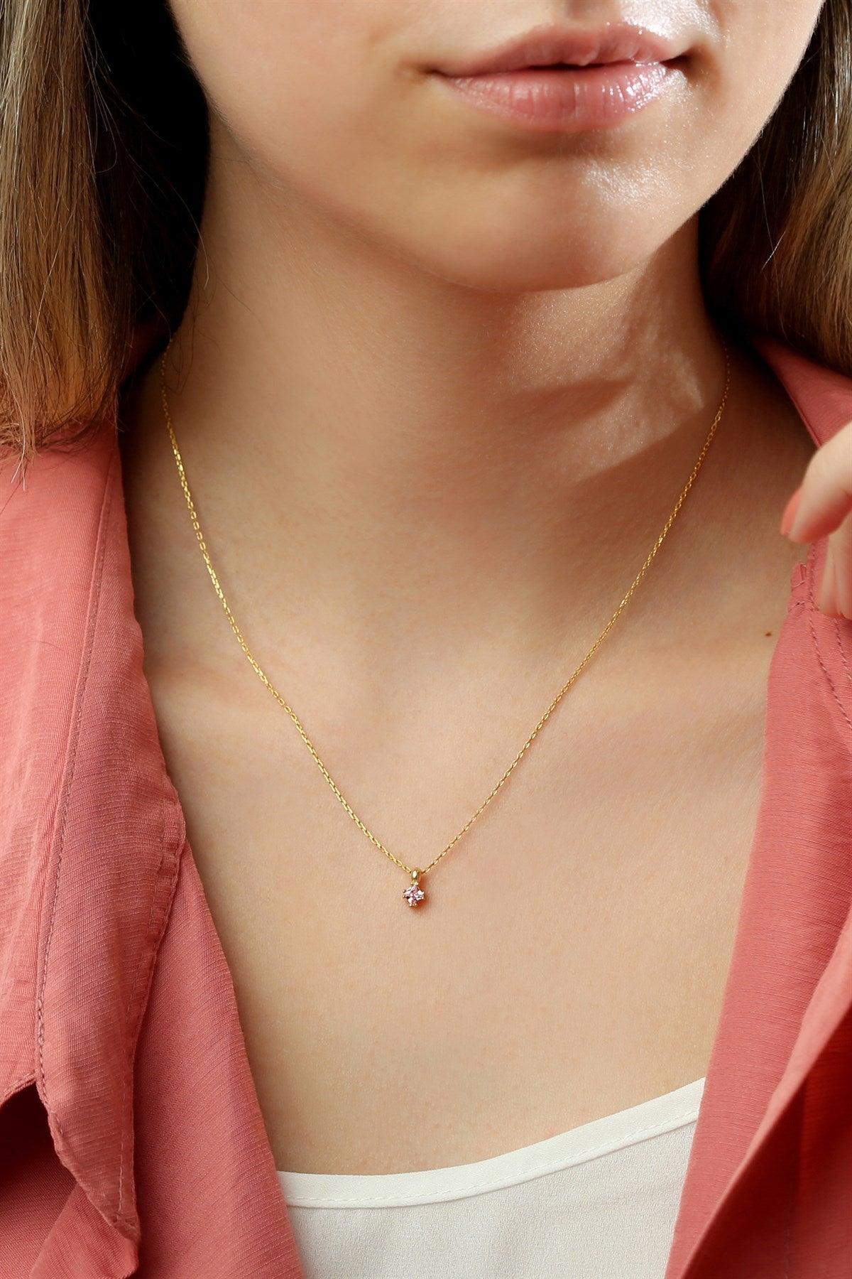 Silver Birth Stone Necklace