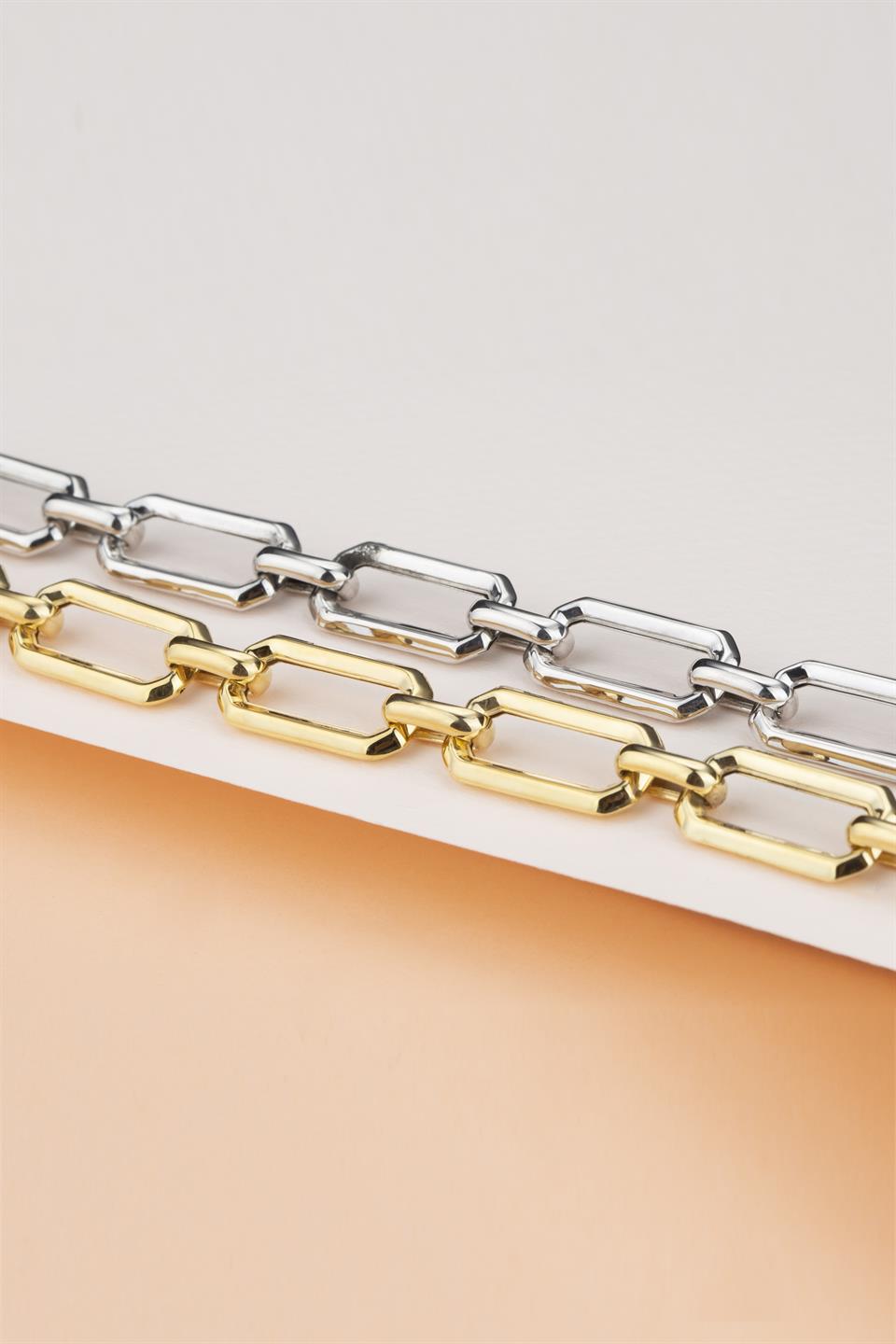 Silver Paperclip Bracelet