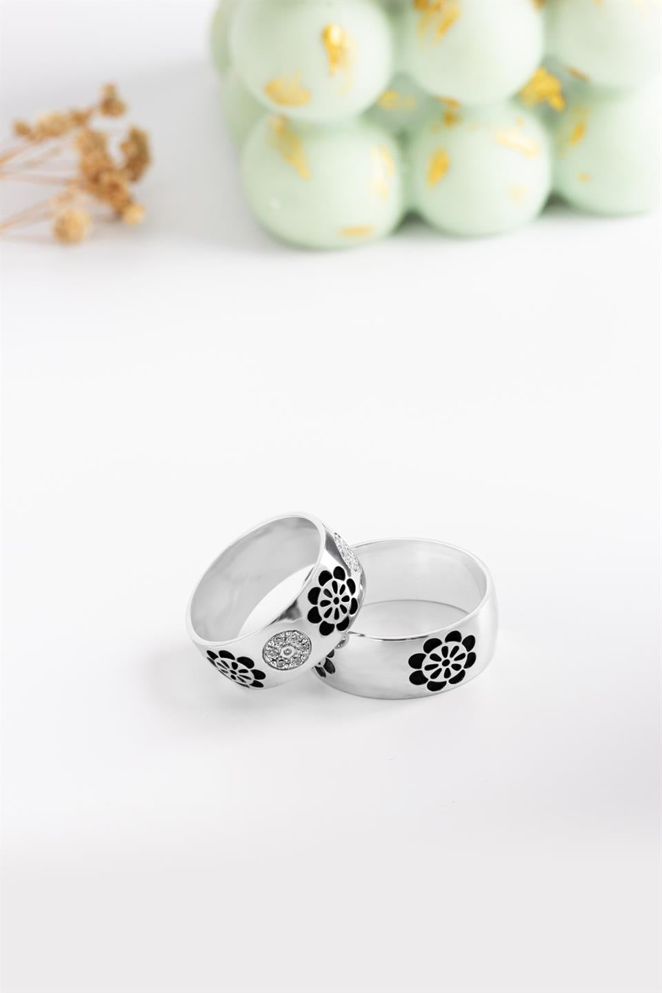 Alianza de plata con diseño convexo de 8 mm