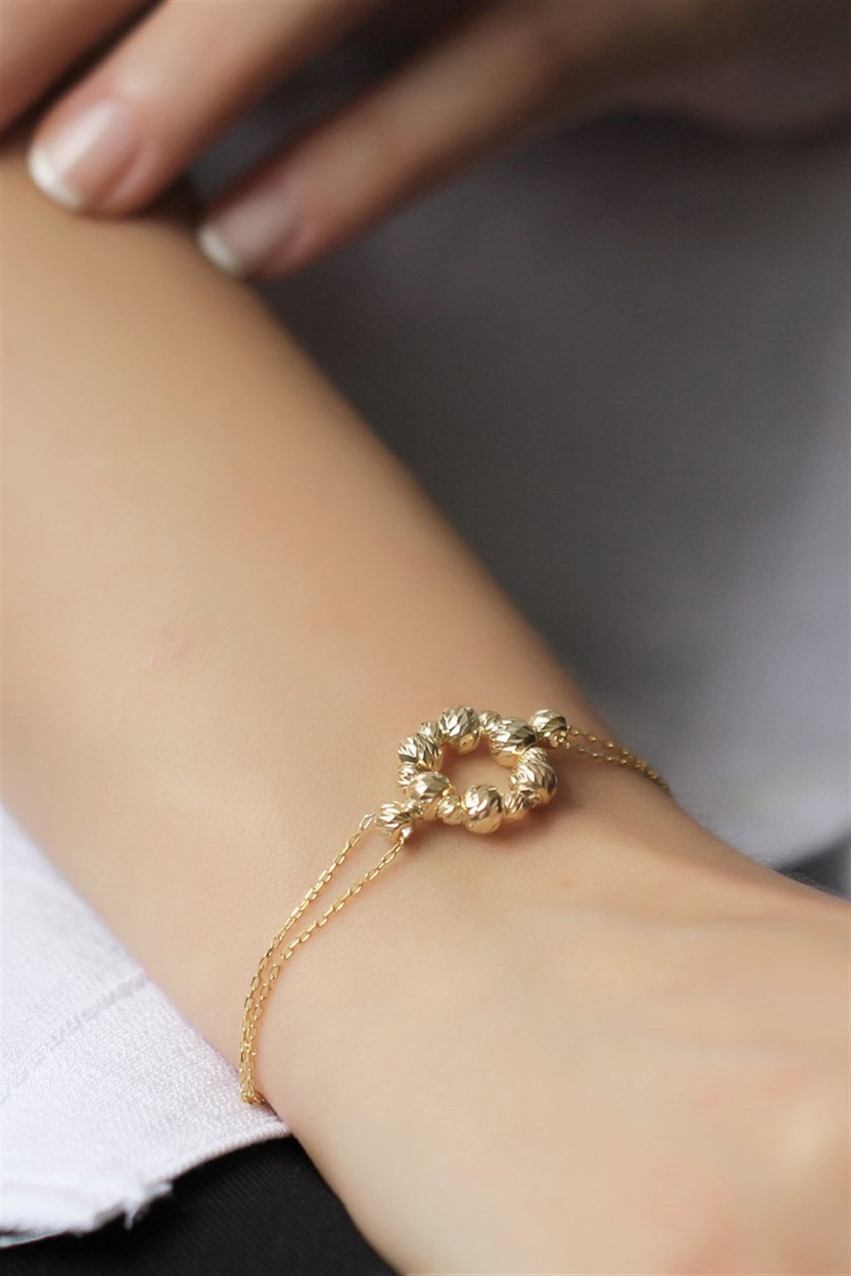 Silver Dorica Beaded Bracelet