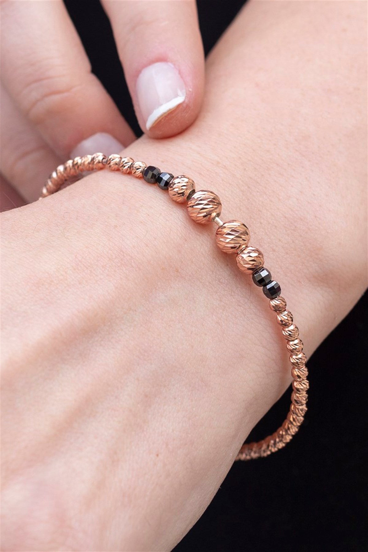 Bracelet perlé Dorica en argent