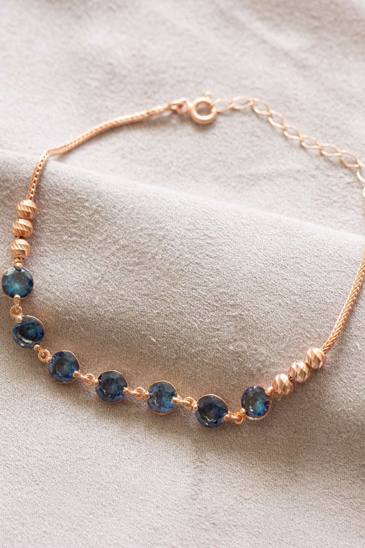 Silver Dorica Beaded Gemstone Bracelet