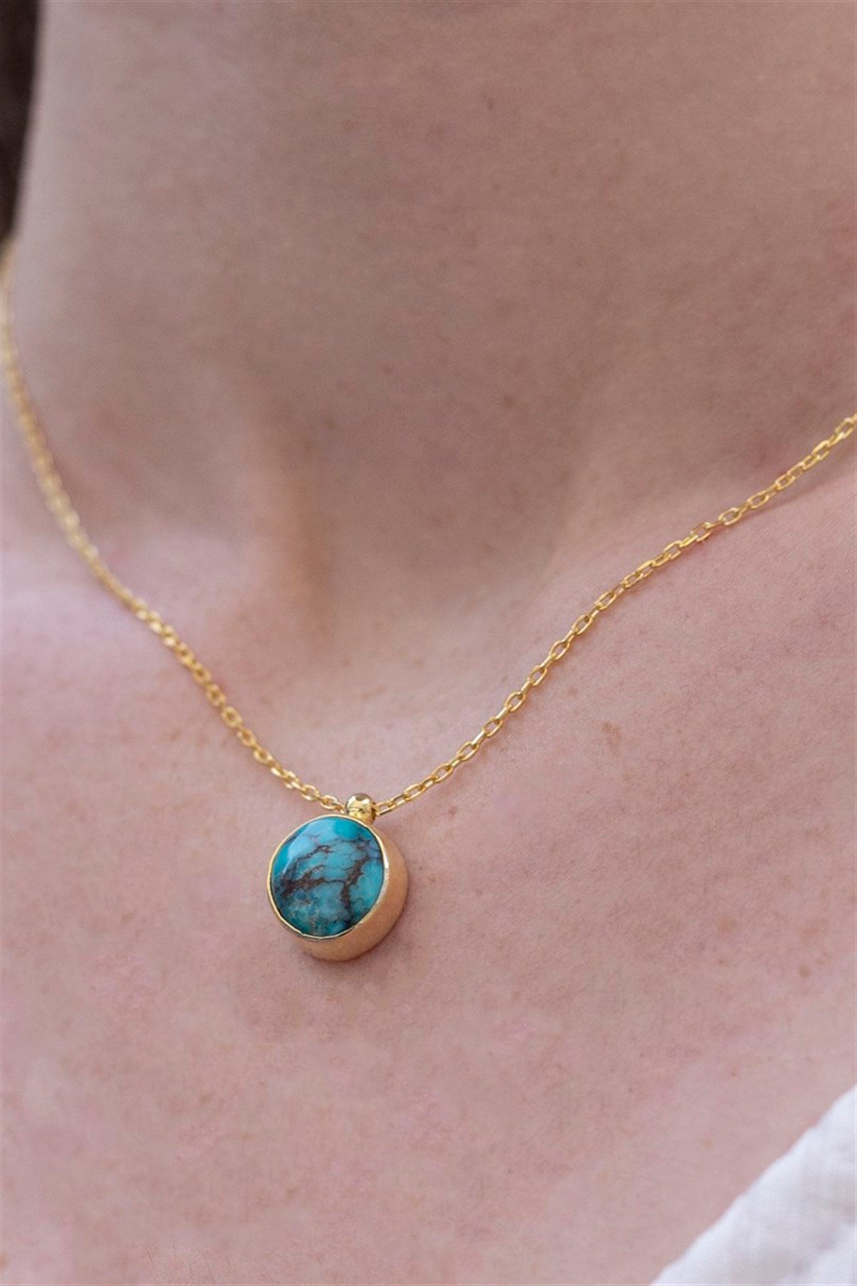 Silver Turquoise Gemstone Handcrafted Necklace