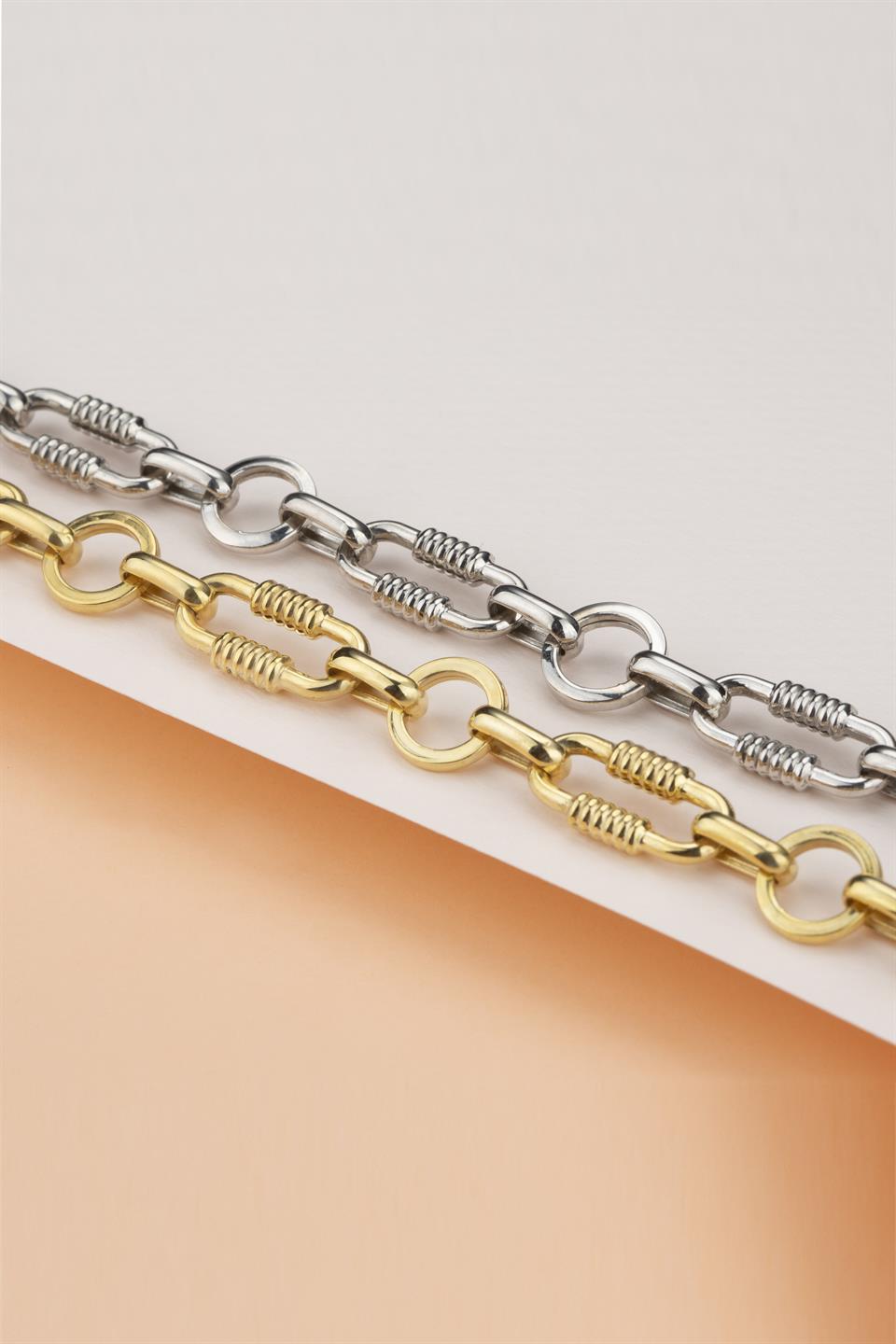 Silver Ring Chain Bracelet